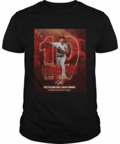 St Louis Cardinals Tommy Edman 1st award 2022 Fielding Bible award Winner signature shirt 1