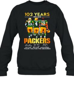 Starr Favre Rodgers 102 Years 1919-2021 Green Bay Packers signatures shirt 3 Starr Favre Rodgers 102 Years 1919 2021 Green Bay Packers signatures shirt 4
