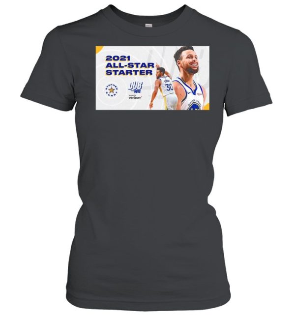 Stephen Curry 2021 All Star Starter Dub the vote sponsored by Verizon shirt