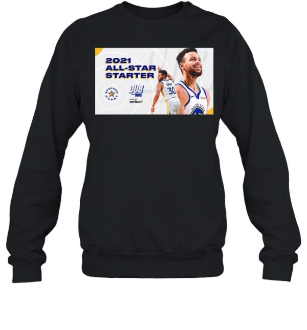 Stephen Curry 2021 All Star Starter Dub the vote sponsored by Verizon shirt