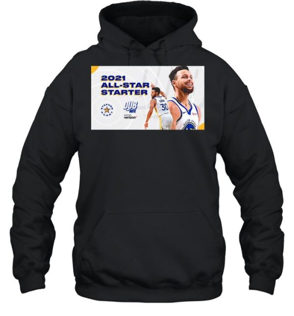 Stephen Curry 2021 All Star Starter Dub the vote sponsored by Verizon shirt