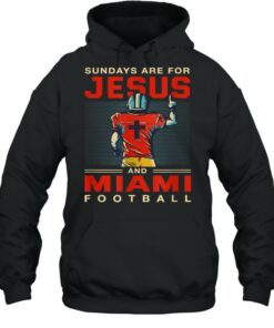Sundays are for Jesus and Miami Football Sports Florida shirt 5