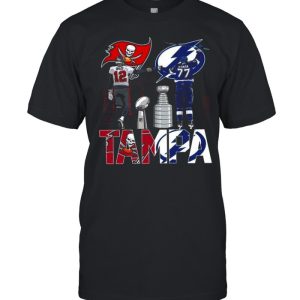 Tampa Sports With Brady Tampa Bay Buccaneers Vs Hedman Tampa Lightning 2021 Cup Champions shirt