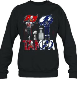Tampa Sports With Brady Tampa Bay Buccaneers Vs Hedman Tampa Lightning 2021 Cup Champions shirt 4