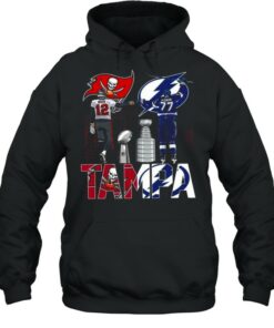 Tampa Sports With Brady Tampa Bay Buccaneers Vs Hedman Tampa Lightning 2021 Cup Champions shirt 5