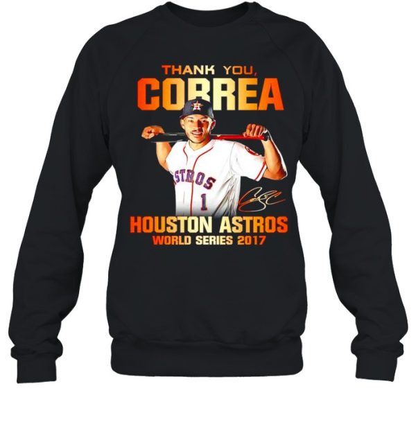 Thank you Correa Houston Astros world series 2017 signature shirt
