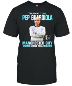 Thank you Pep Guardiola Manchester City signature t shirt 1