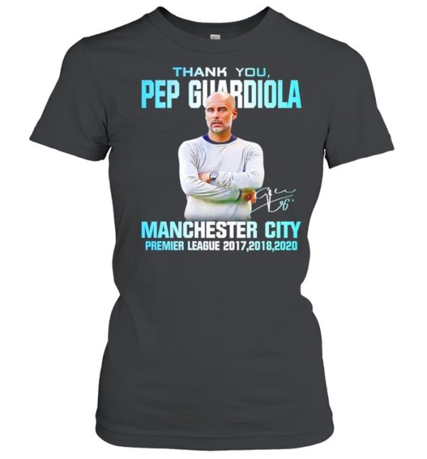 Thank you Pep Guardiola Manchester City signature t-shirt