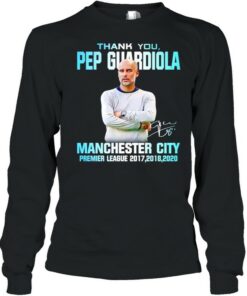 Thank you Pep Guardiola Manchester City signature t shirt 3