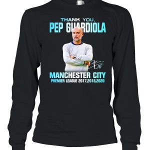 Thank you Pep Guardiola Manchester City signature t shirt 3