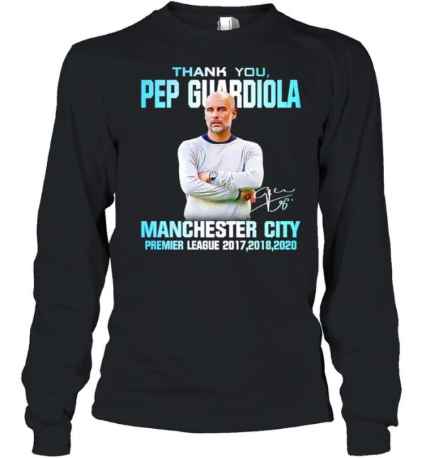 Thank you Pep Guardiola Manchester City signature t-shirt