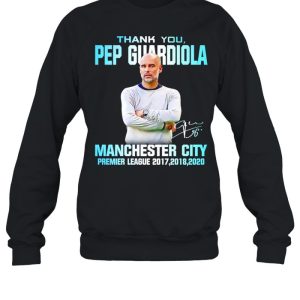 Thank you Pep Guardiola Manchester City signature t shirt 4