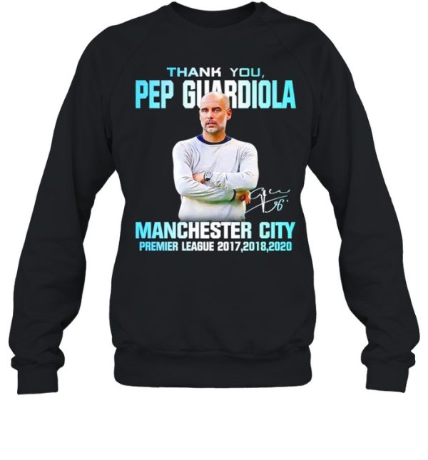 Thank you Pep Guardiola Manchester City signature t-shirt