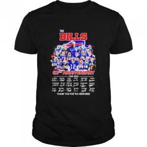 The Bills 62nd Anniversary 1960 2022 thank you for the memories shirt