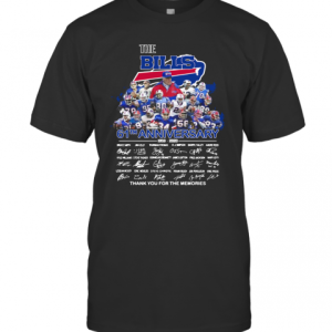 The Buffalo Bills 61Th Anniversary Thank You For The Memories Signature T-Shirt