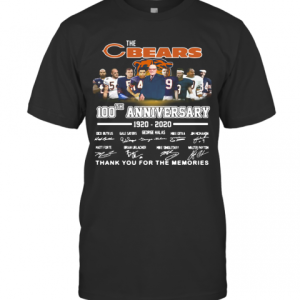 The Chicago Bears 100Th Anniversary 1920 2020 Thank You For The Memories T-Shirt