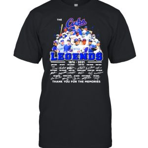 The Cubs Legends 1876 2021 Thank You For The Memories Signature Shirt