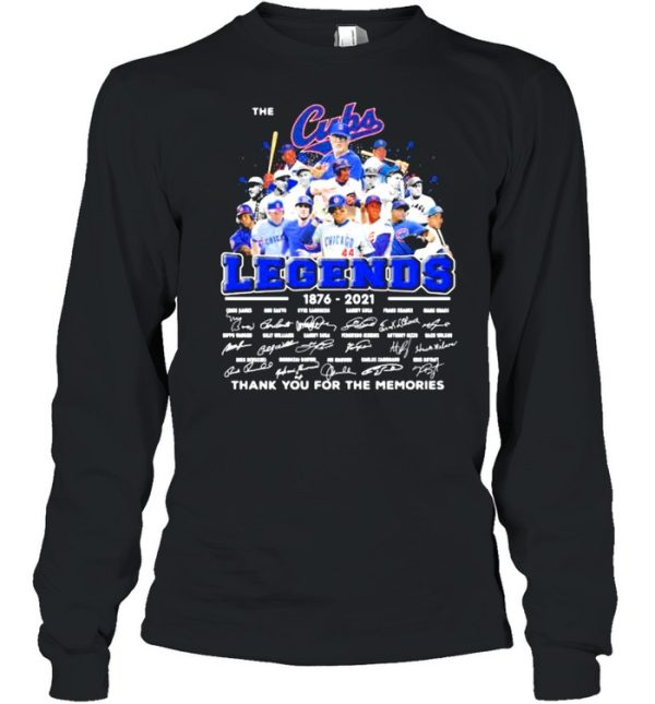 The Cubs Legends 1876 2021 Thank You For The Memories Signature Shirt