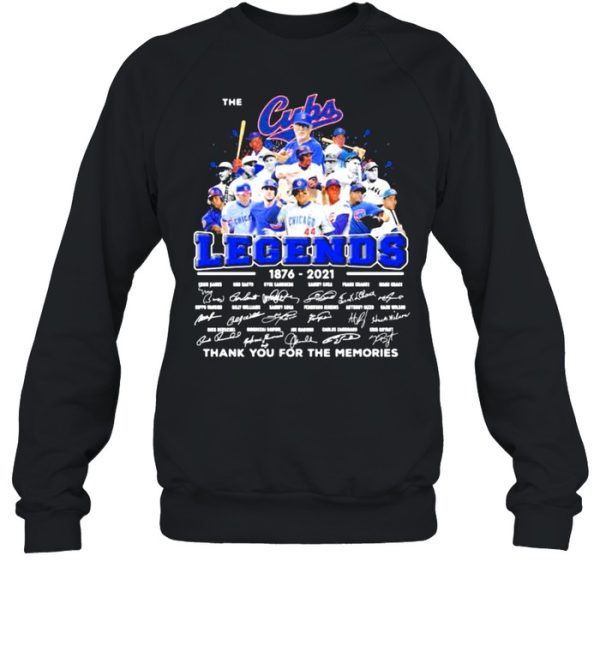 The Cubs Legends 1876 2021 Thank You For The Memories Signature Shirt