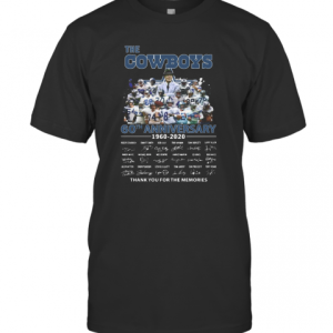 The Dallas Cowboys 60Th Anniversary 1960 2020 Signature Thank You For The Memories T-Shirt