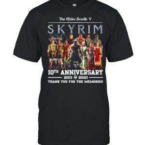 The Elder Scrolls V Skyrim 10th anniversary 2011-2021 shirt