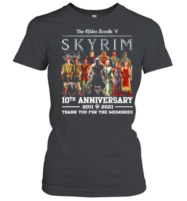 The Elder Scrolls V Skyrim 10th anniversary 2011-2021 shirt