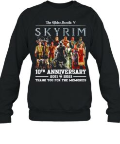 The Elder Scrolls V Skyrim 10th anniversary 2011-2021 shirt 3 The Elder Scrolls V Skyrim 10th anniversary 2011 2021 shirt 4