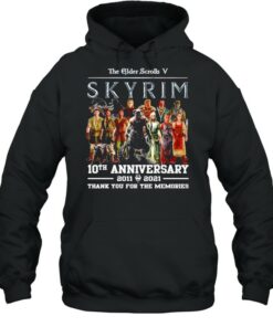 The Elder Scrolls V Skyrim 10th anniversary 2011-2021 shirt 4 The Elder Scrolls V Skyrim 10th anniversary 2011 2021 shirt 5