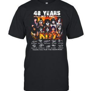 The Kiss Band 48 Years 1973 2021 Signatures Thank You For The Memories shirt 1