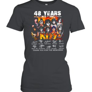 The Kiss Band 48 Years 1973 2021 Signatures Thank You For The Memories shirt 2