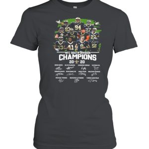 The New Orleans Saints Team Football Players With Nfc South Division Champions 2020 Signatures shirt