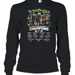 The New Orleans Saints Team Football Players With Nfc South Division Champions 2020 Signatures shirt 3