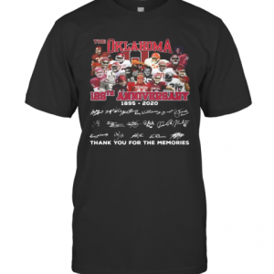 The Oklahoma Sooners 125Th Anniversary 1895 2020 Thank You For The Memories Signatures T-Shirt