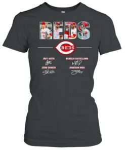 The Reds Joey Votto Nicholas Castellanos signatures thanks shirt 1 The Reds Joey Votto Nicholas Castellanos signatures thanks shirt 2