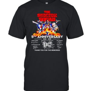 The Suicide Squad 5th Anniversary 2016 2021 thank you for the memories shirt