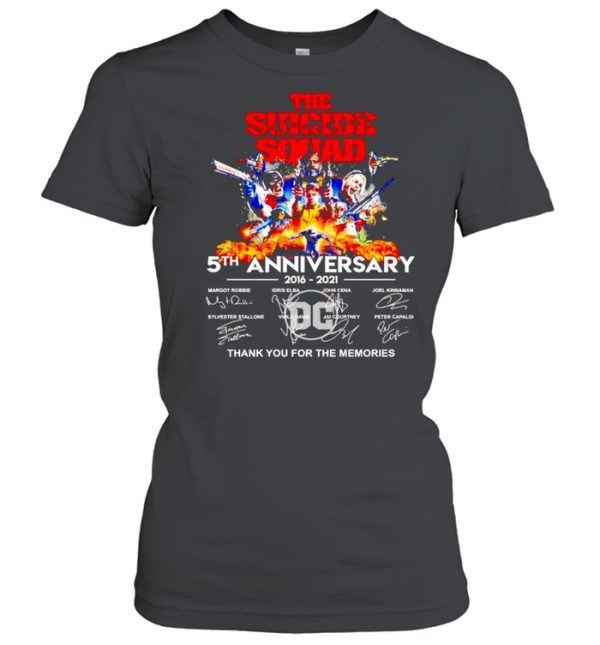 The Suicide Squad 5th Anniversary 2016 2021 thank you for the memories shirt