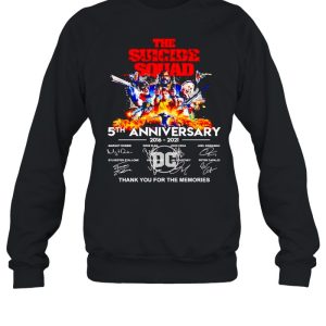 The Suicide Squad 5th Anniversary 2016 2021 thank you for the memories shirt 4