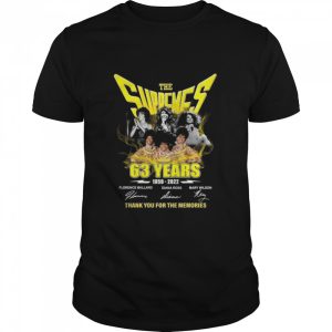 The Supremes 63 years 1959 2022 thank you for the memories signatures shirt