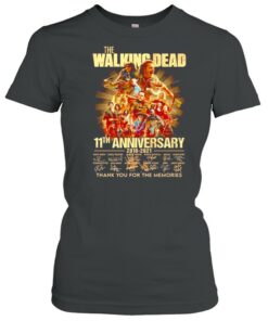 The Walking Dead 11th anniversary 2010-2021 signatures shirt 1 The Walking Dead 11th anniversary 2010 2021 signatures shirt 2