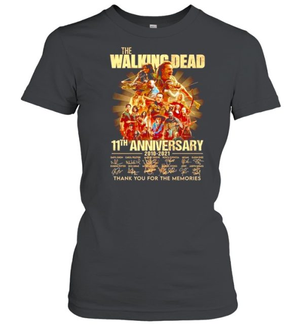 The Walking Dead 11th anniversary 2010-2021 signatures shirt