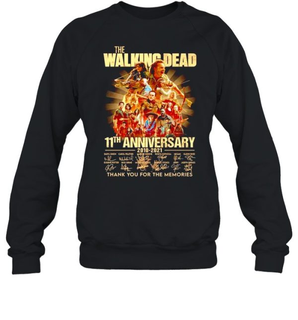 The Walking Dead 11th anniversary 2010-2021 signatures shirt