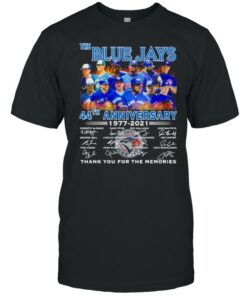 The blue jays 44th anniversary 1977 2021 thank you for the memories signatures shirt 1