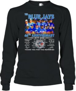 The blue jays 44th anniversary 1977 2021 thank you for the memories signatures shirt 3