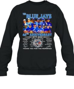The blue jays 44th anniversary 1977 2021 thank you for the memories signatures shirt 4