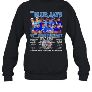 The blue jays 44th anniversary 1977 2021 thank you for the memories signatures shirt 4