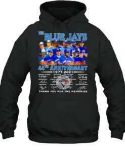 The blue jays 44th anniversary 1977 2021 thank you for the memories signatures shirt 5