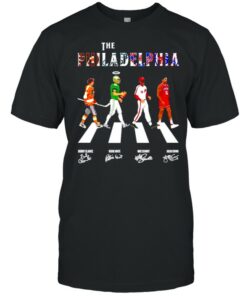 The philadelphia teams sport abbey road signatures shirt 1