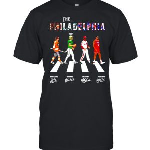 The philadelphia teams sport abbey road signatures shirt