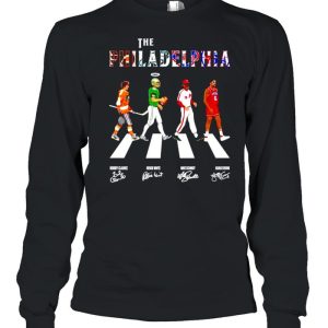 The philadelphia teams sport abbey road signatures shirt 3