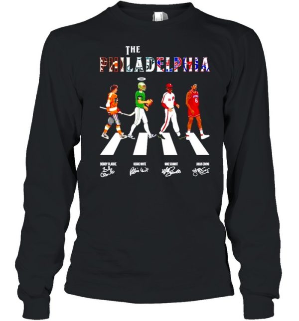 The philadelphia teams sport abbey road signatures shirt